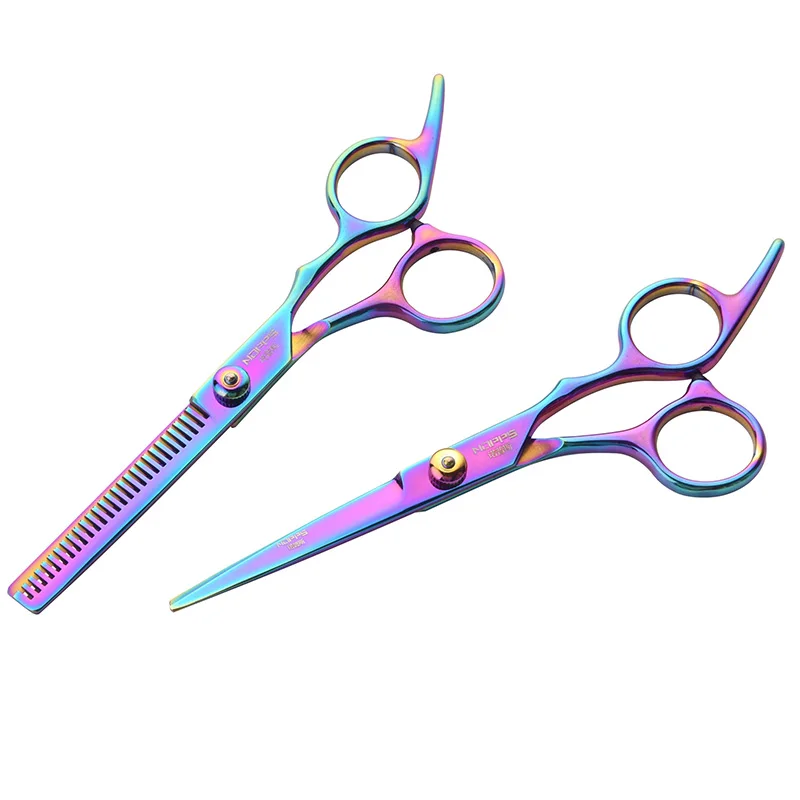 Hairdressing Scissors Barber Razor Comb Pouch Thinning Shears Set Salon Stainless Steel Beauty Hair Scissor