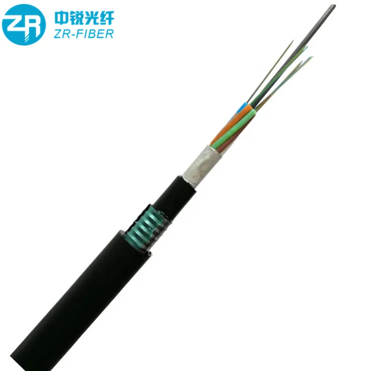 Телекоммуникационный многожильный трубка кабель GYTA53 двойной бронированный 8 ядерный волоконно-оптический кабель