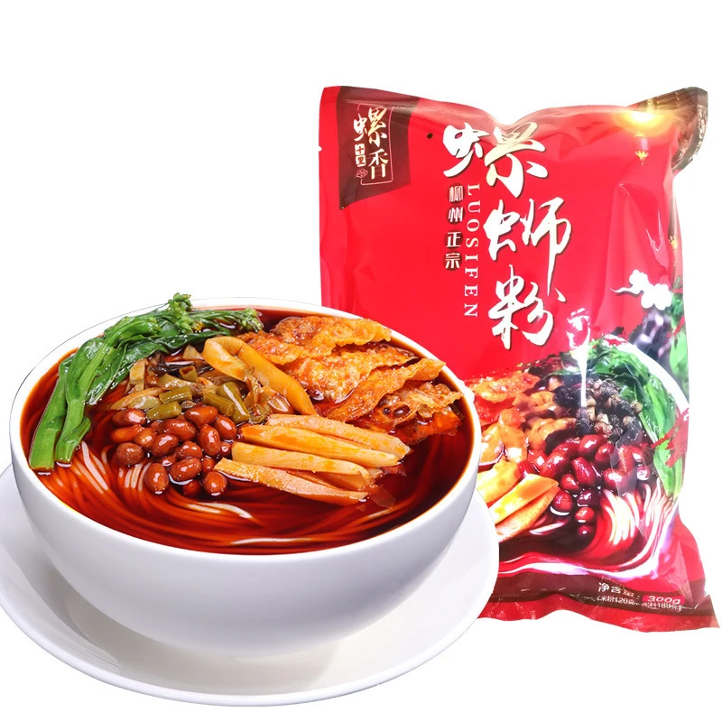 
300g bags Chinese spicy snack Liuzhou specialty screw powder luosifen snail rice noodles 