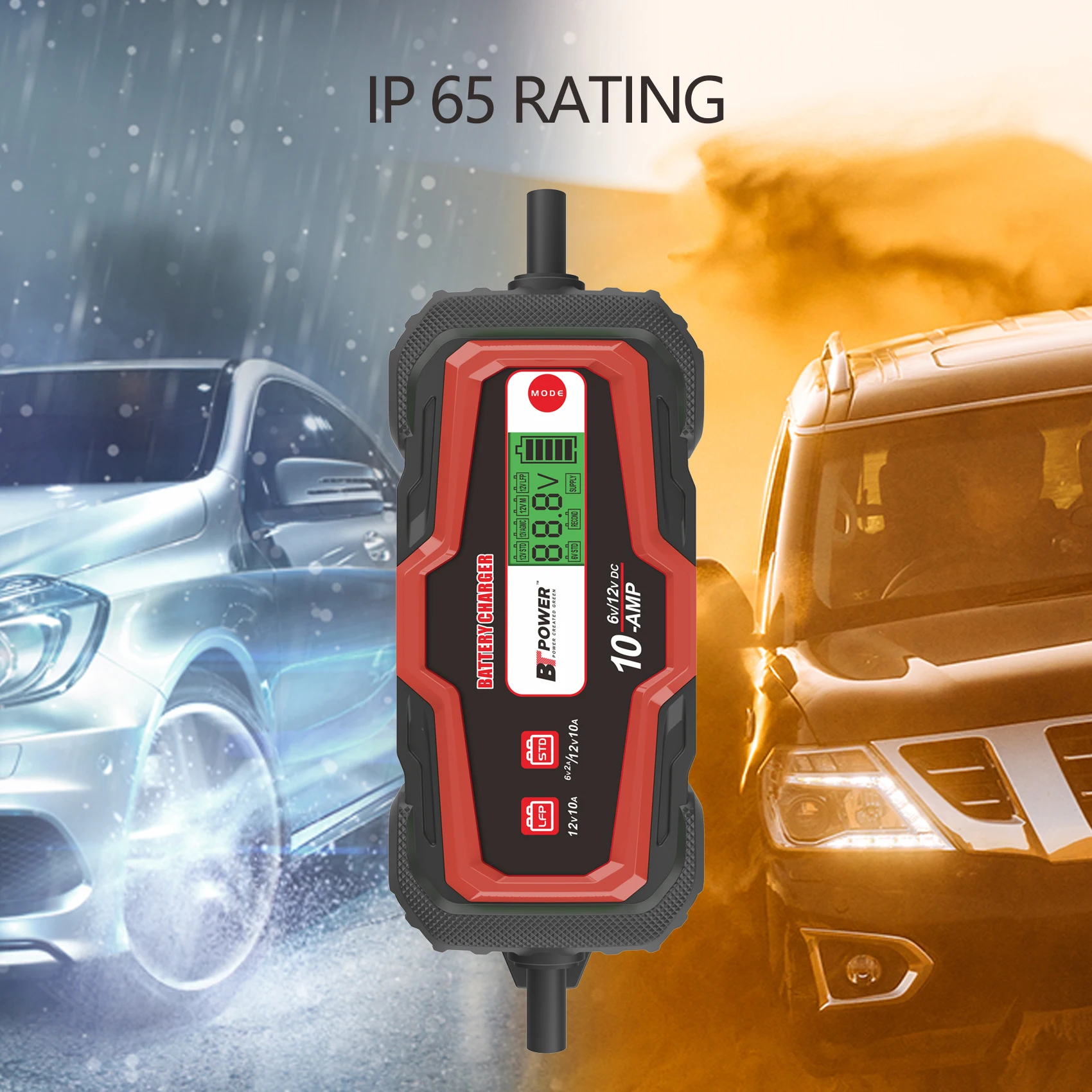 6v 12v 2Amp Fully Automatic Smart battery charger  maintainer for Car motorcycle ATV