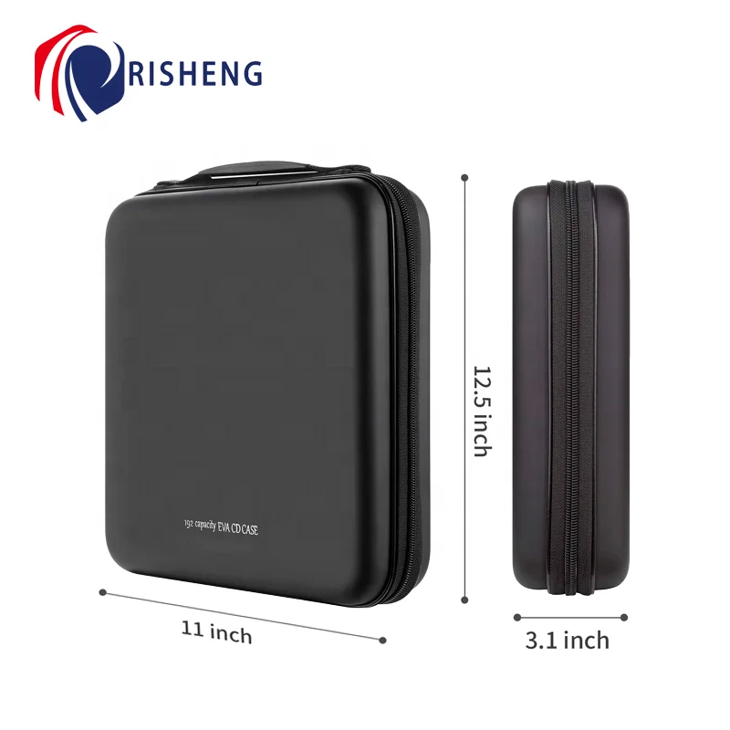 192 Large Capacity EVA Protective DVD Case Portable Zipper CD Case Holder Disc Storage Organizer For Car  Home Office Travel