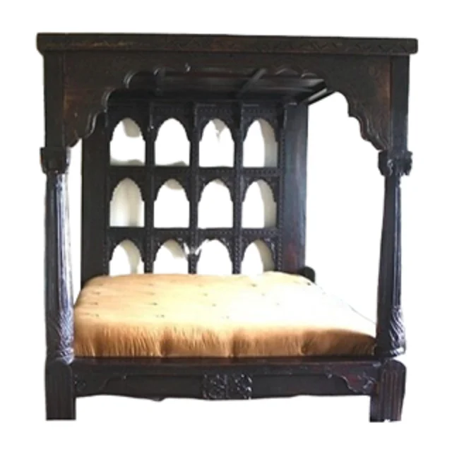 
High Quality Handmade Home Decorated Reclaimed Solid And Beautiful Wooden Beautiful Brown Color Furniture Bed 