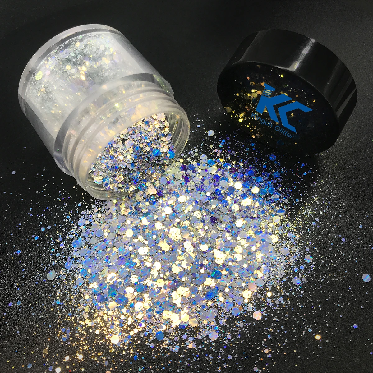 Holographic Laser Purple Flakes Chunky Mixed Size Glitter Powder