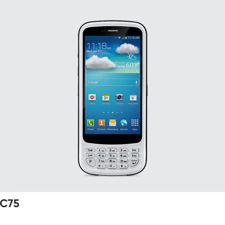 Chainway C75 android11 rugged pda1D&2D  barcode scanner Mobile Terminal with 58mm thermal printer