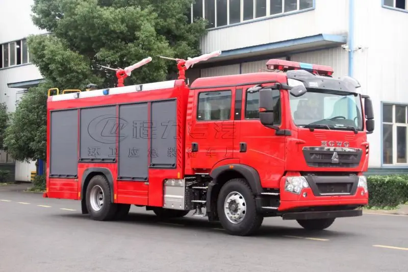 HOWO Heavy-duty fire trucks 2024 Hot item Fire Truck Dry powder Foam fire truck for sale worldwide