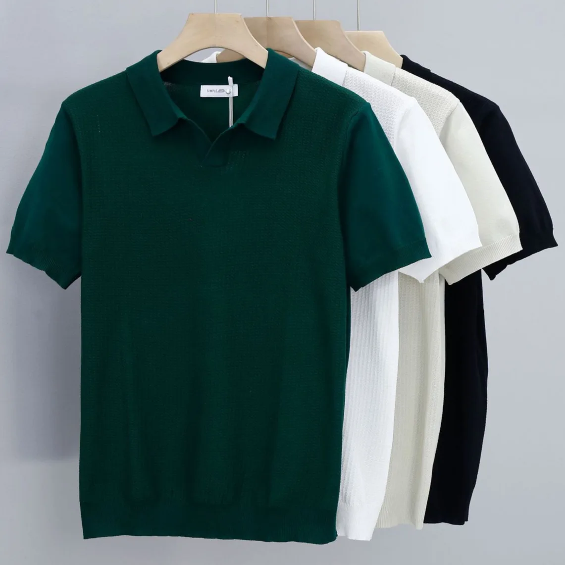 High Quality Custom Logo Golf Polos T Shirt Oversize Vintage Short Sleeve  Solid Color Blank Polo Shirts