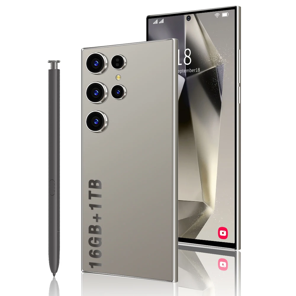 Глобальная разблокированная версия S24 ультра смартфон 16 ГБ + 1 ТБ 5 г dual SIM телефон 7 3 дюймов Большой экран мобильный