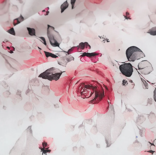 Китайская индивидуальная цифровая печать, экологически чистый текстиль, 100% органический хлопок, саржевая ткань для одежды