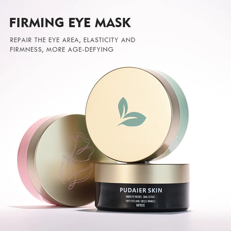 Pudaier Wholesale Seaweed Eye Mask with Collagen Anti-Aging Skincare Under Eye Gel Patches Lighten Eye Lines Private Label