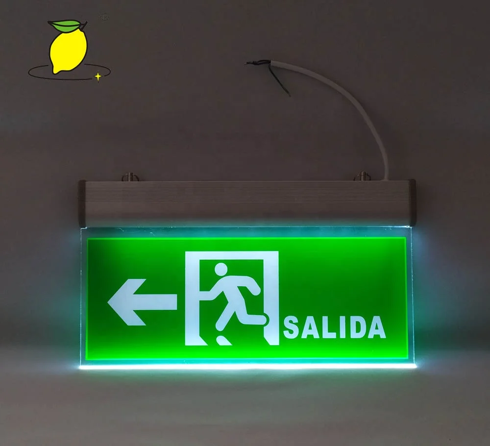 4mm Acrylic LED Emergency led exit sign light plate