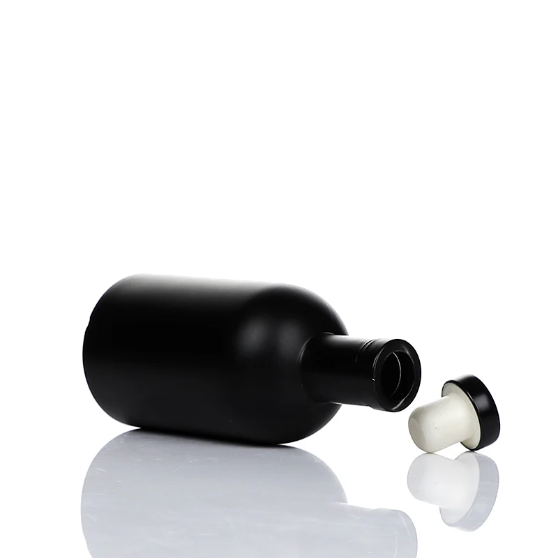 100ml 200ml 375ml 500ml 750ml 1000ml clear / frosted  vodka alcohol spirits liquor whiskey alcoholic glass bottle with stopper