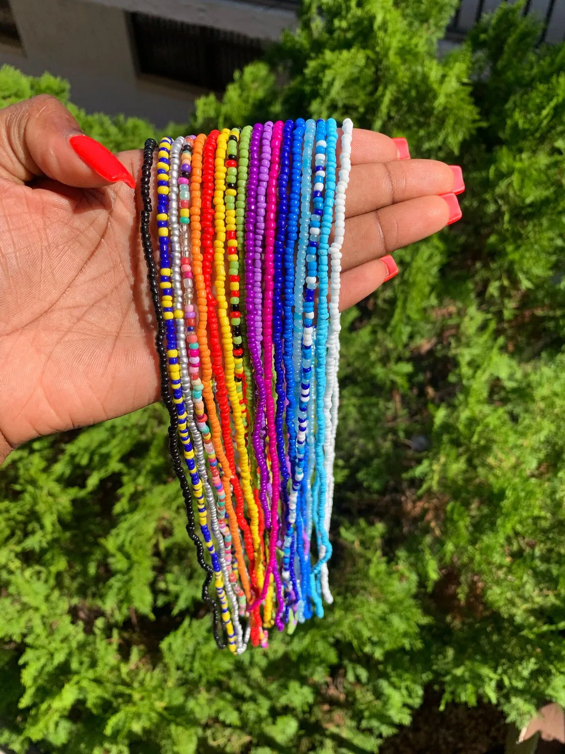 2024 Fashion Women Jewelry Necklace Africa Ghana Waist Tie Belly Bead Sexy body Jewelry Seed Beads Waist Chain for Weight Loss