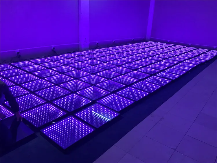 Magnet wireless portable device professional dj 3d mirror rgb led dance floor party