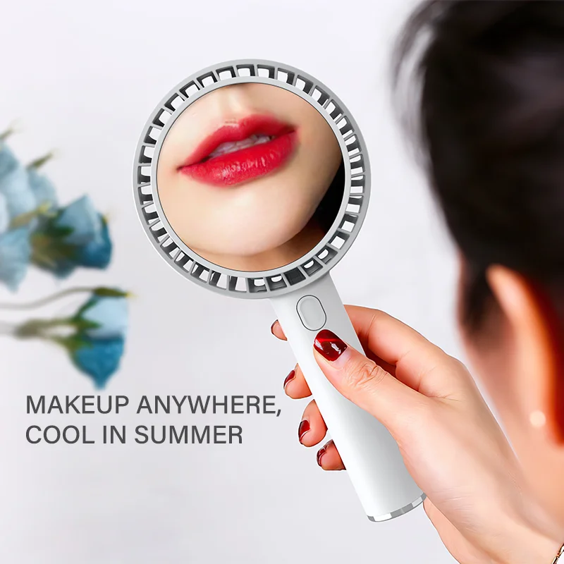 Outdoor Durable Using Portable Cooling Mini Hand Lady Rechargeable Hand Held Usb Fan