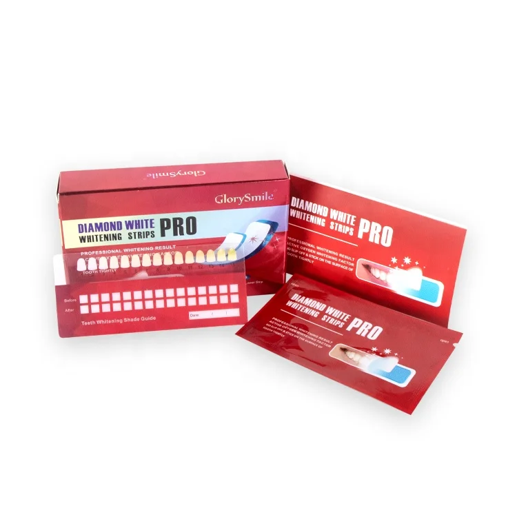 Advanced 100% Natural Peroxide  Dissolving Teeth Whitening Strips For Home Use