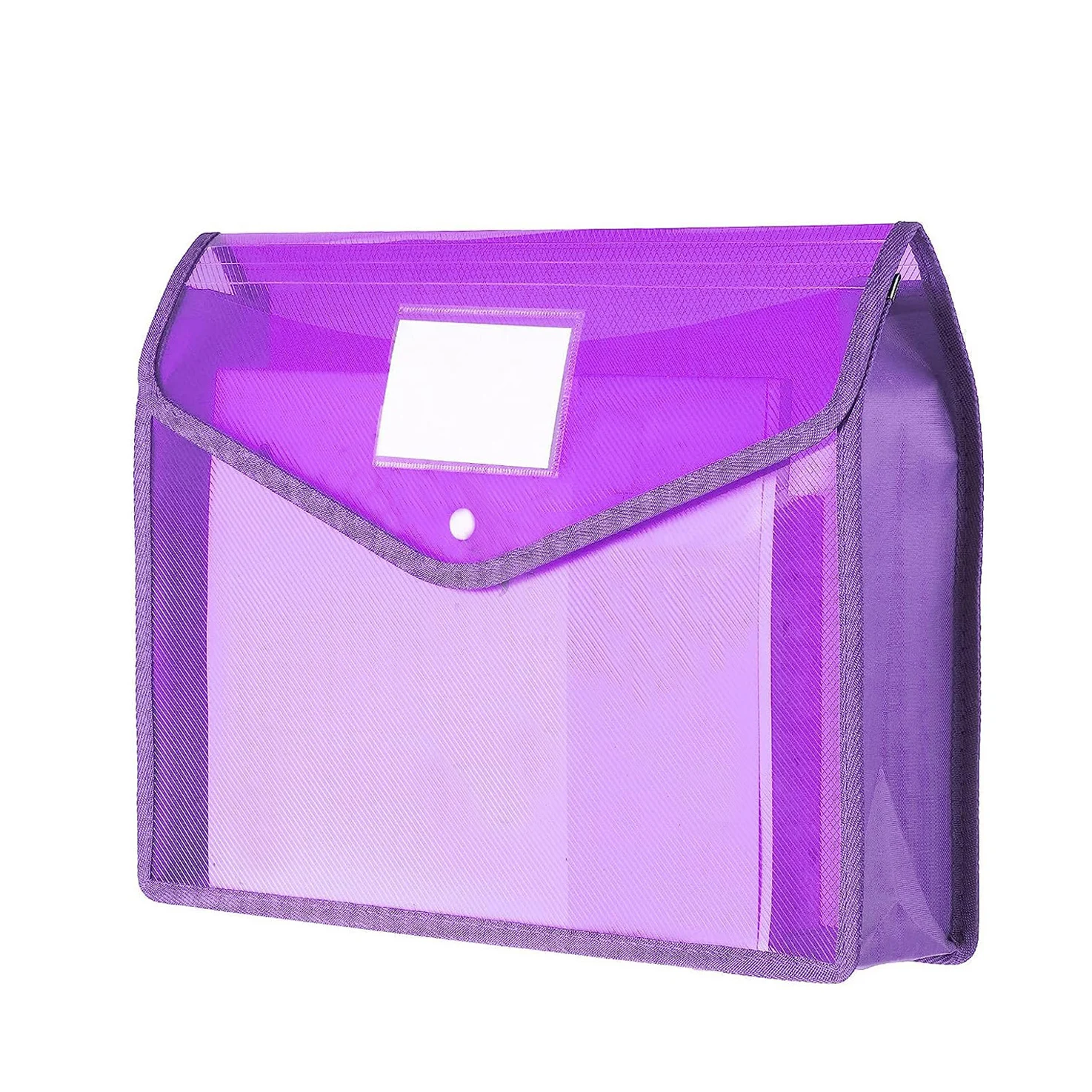 B4 Plastic File Folders Envelope Expanding File Wallet Organizer Document Folder with Snap Waterproof Transparent File Pouch