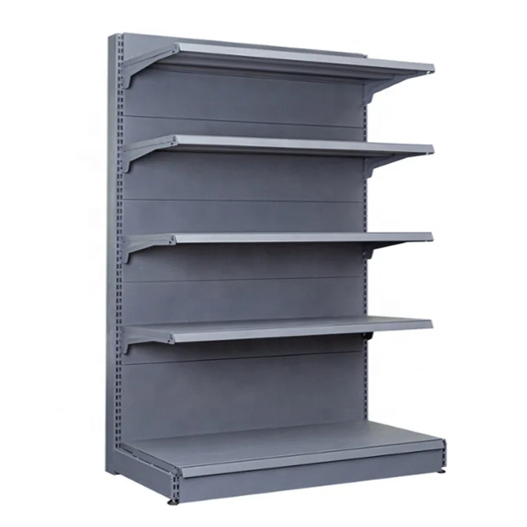 Сверхпрочная Обычная задняя панель односторонняя металлическая полка для супермаркета