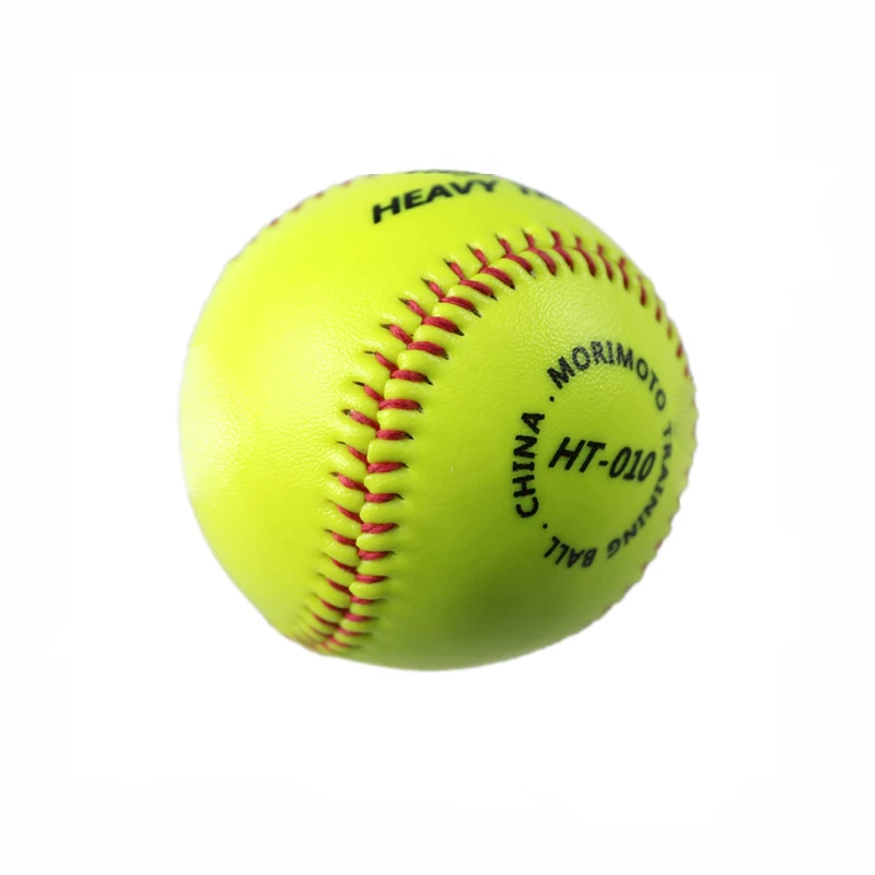 9inch 10oz Heavy Weighted Training Optic Yellow Leather training Baseball