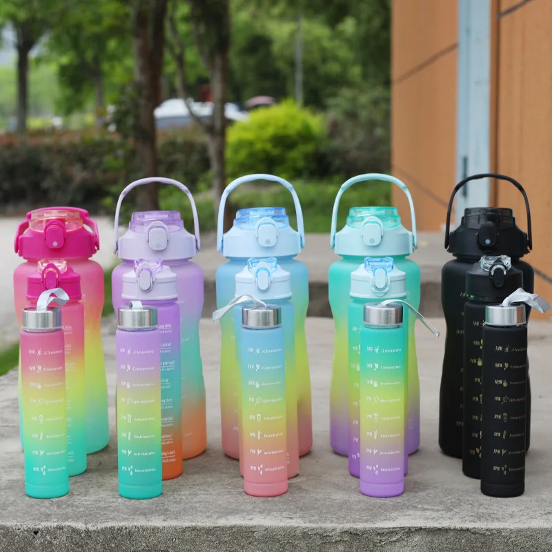 wholesale assorted colored tritan plastic water bottle gallon frosted 3 in 1 drinking water plastic bottle