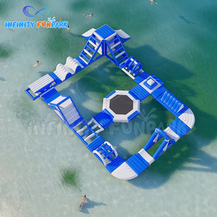 Floating Inflatable Water Slide Toys And Obstacle Course Aqua Park Water Ski Inflatable Water Park Amusement Equipment Iceberg