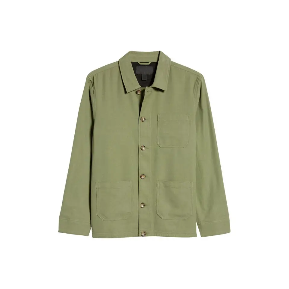 Wholesale casual lightweight washed cotton twill Worker Jackets for men custom cotton drill Chore Jackets