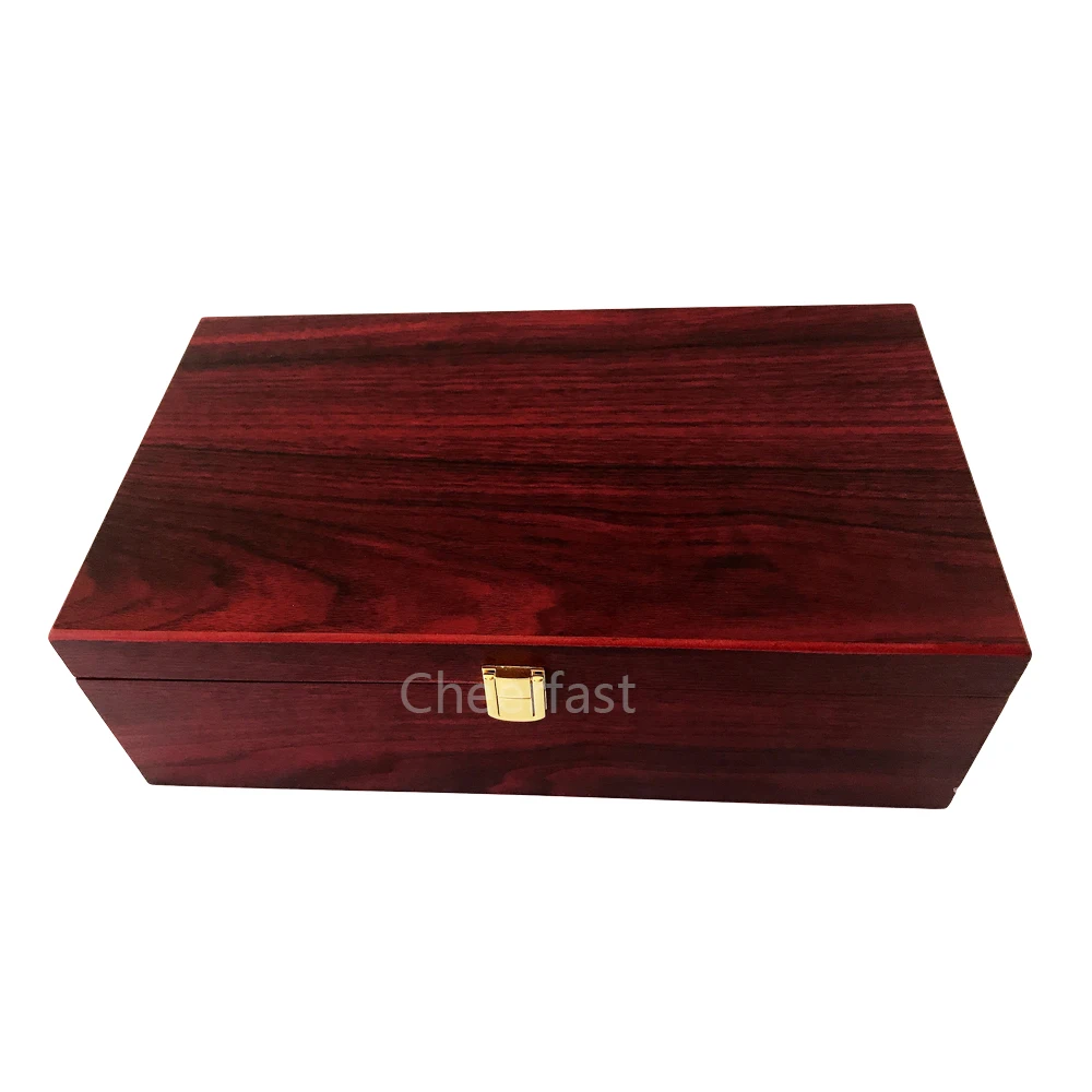Lower Moq 8pcs Accessories Inside Double Wooden Wine Bottle Box