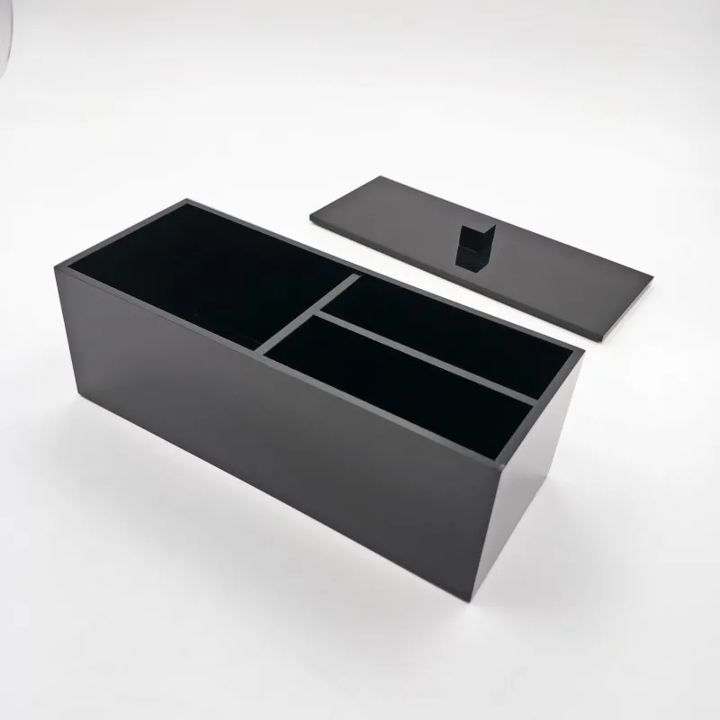 Custom Clear Acrylic Storage Organizer Case Transparent Plexiglass Box with Lid