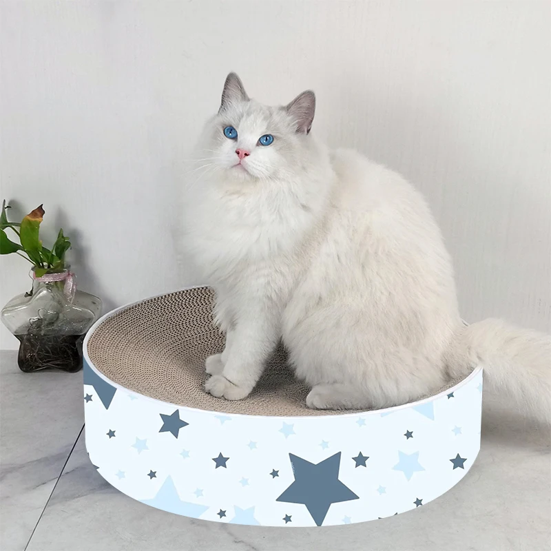 BunnyHi MZB002 Customized Pet Supplies Corrugated Cardboard Cat Scratcher for Cat Rest Active Play and Relieves Stress