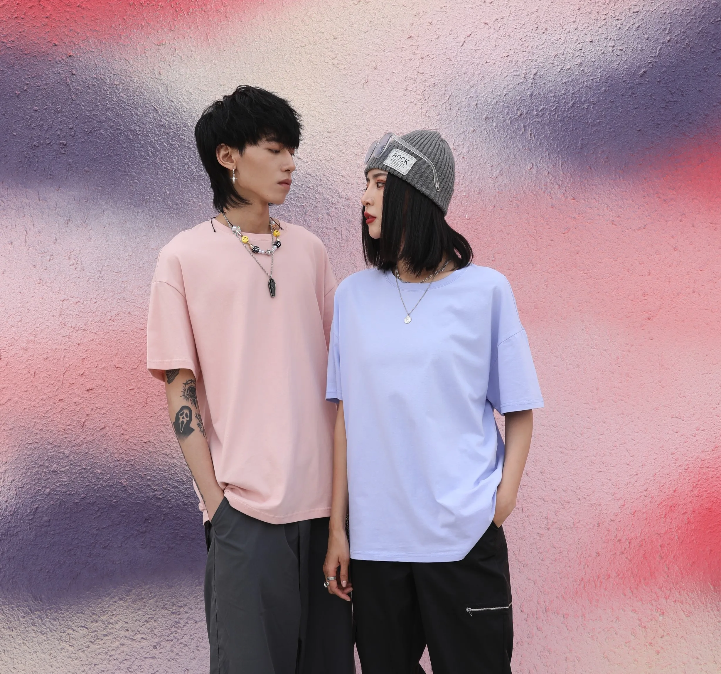 Wholesale 16S 200gsm 5.89oz  Blank Soft Cotton Heavy Weight Combed Cotton Drop Shoulder 29 Colors Oversized Shirts