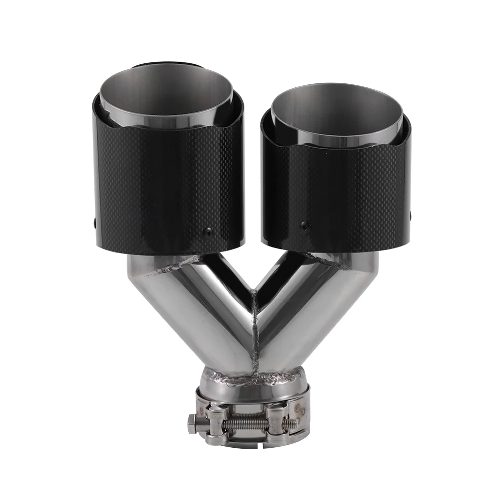 Automotive tailpipe general double Ak carbon fiber exhaust  tip cap muffler tip high temperature exhaust pipe muffler
