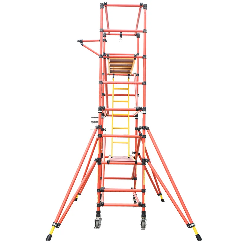 Electric insulation scaffolding construction movable fiberglass scaffolding