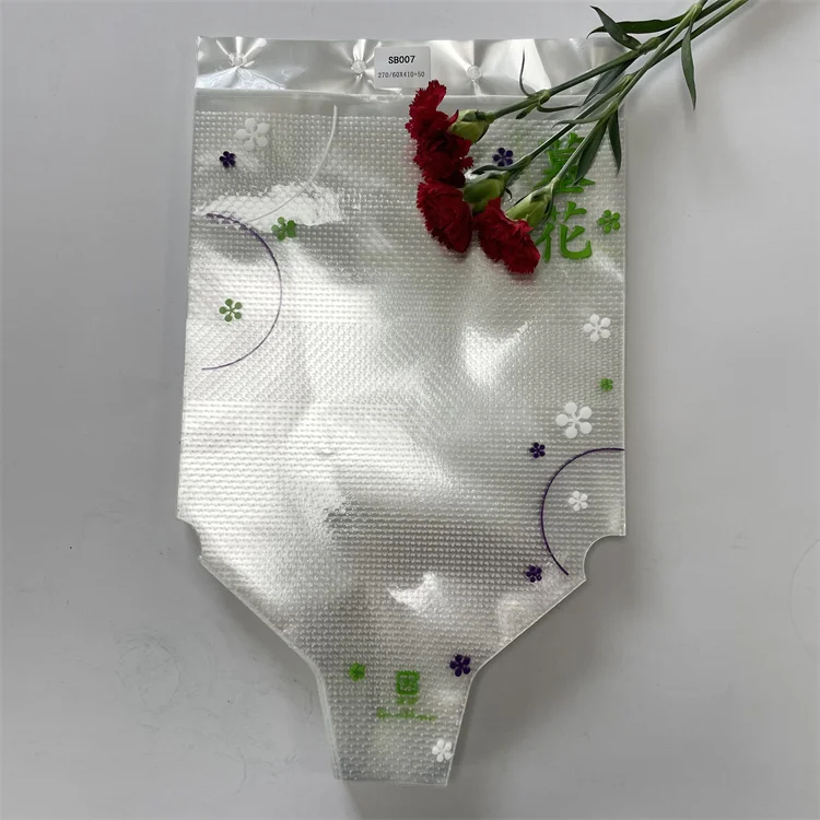 2021 wholesale flower packaging bag plastic transparent waterproof bagging rose flower bagging