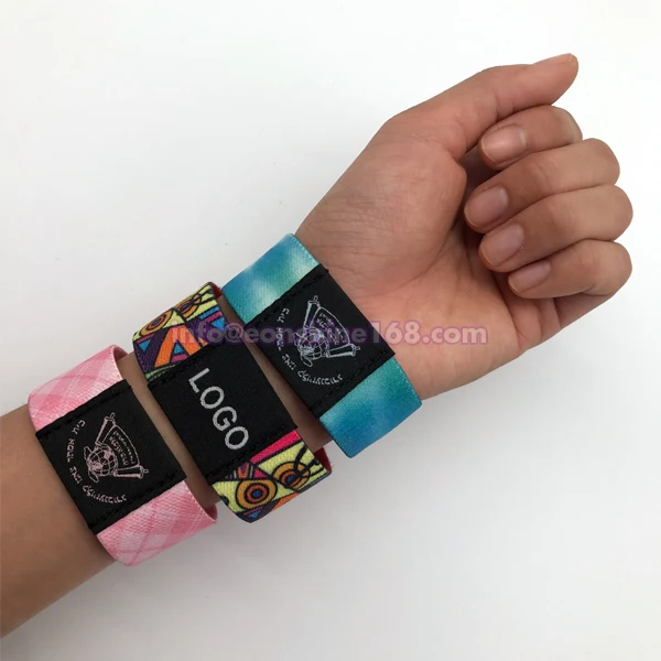 Custom Design Elastic Hand Band Smart Door Lock Sublimation Printed NFC RFID Wristbands Elastic