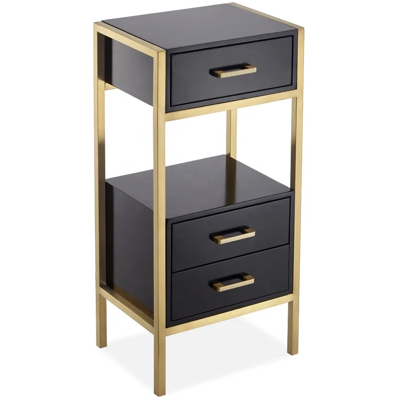 Gold stainless steel salon trolley beauty carts for nail equipment/ tools storage hair trolley ZY-782