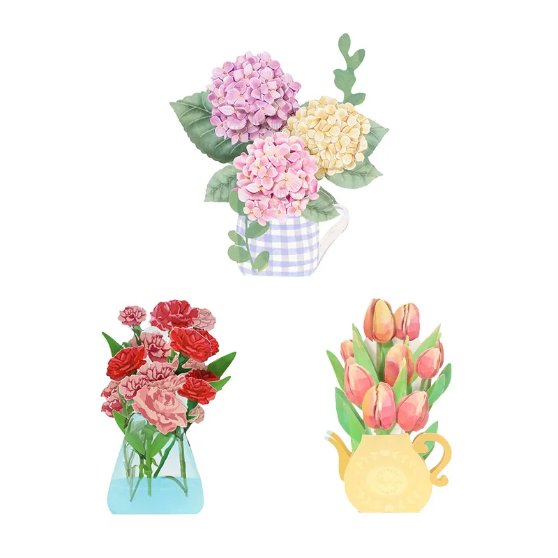 
Amazon sales 3D Flowers furnishing decoration greeting cards 