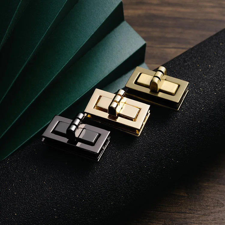 Women Decoration Clasp Closure Switch Locks Buckle Hardware Accessories Handbag Twist Metal Turn Lock For Bag
