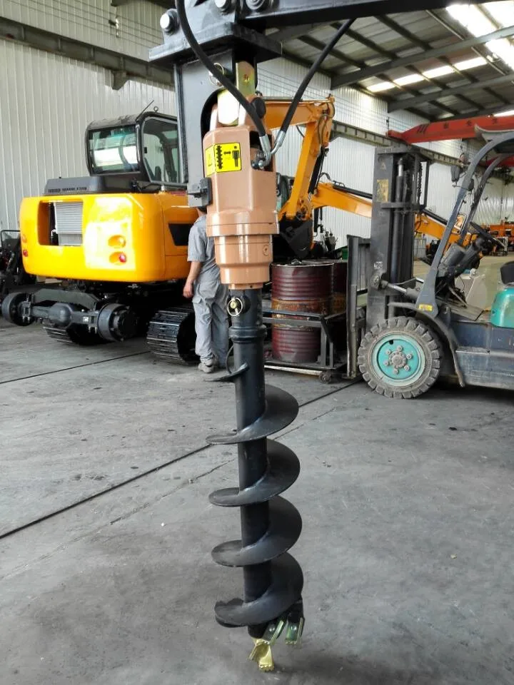 Earth Drill Auger Machine Excavator With Drilling Attachment