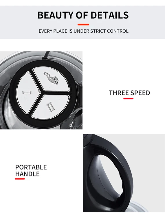 High Quality Electric Meat Grinder 2 Speeds Stainless Steel Electric Chopper Automatic Quiet Food Processor