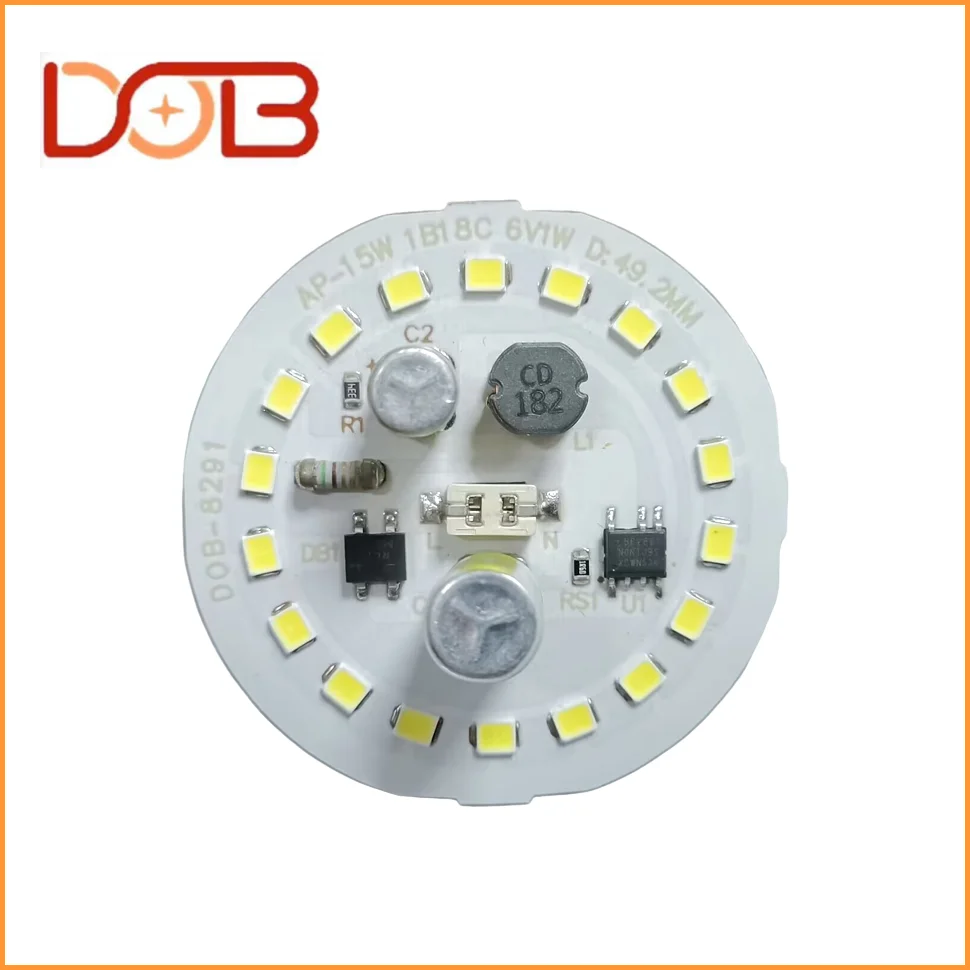 9W Aluminum DC LED Bulb 220V 4W to 18W Clear 80mm E27 Base Residential Lighting Application SMD Chip Type DOB PCB Board Supplier