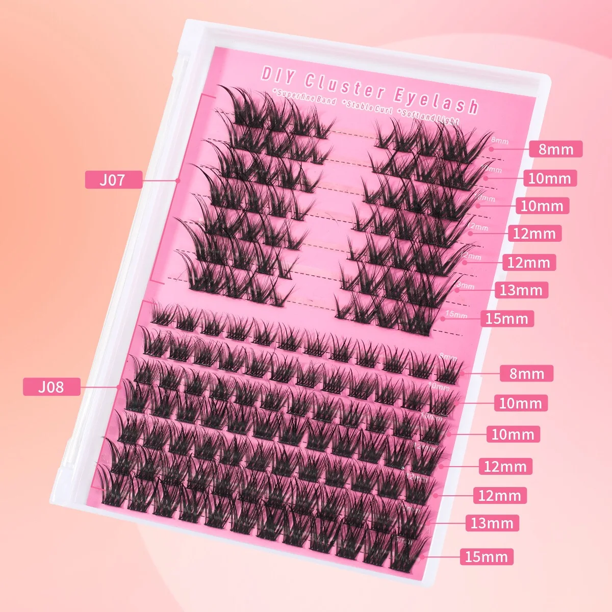 Eyelash Extensions Kit DIY Fluffy Lashes DIY Eyelash Extension Lash Clusters DIY Lash Kit Segment Eyelash 30D 40D 50D Cluster