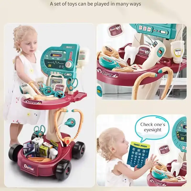 Children Pretend Operating Table Doctor Toy Plastic Medical Tools Set High Quality Toy Medical  Kids Toys