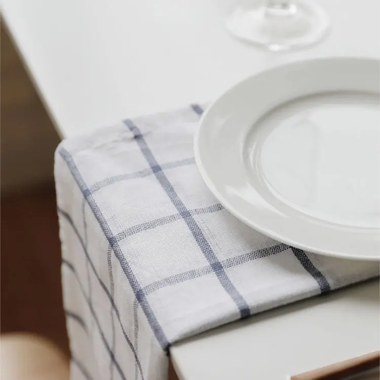 sublimation wholesale embroidered logo absorbent Linen 100% cotton tea kitchen towels