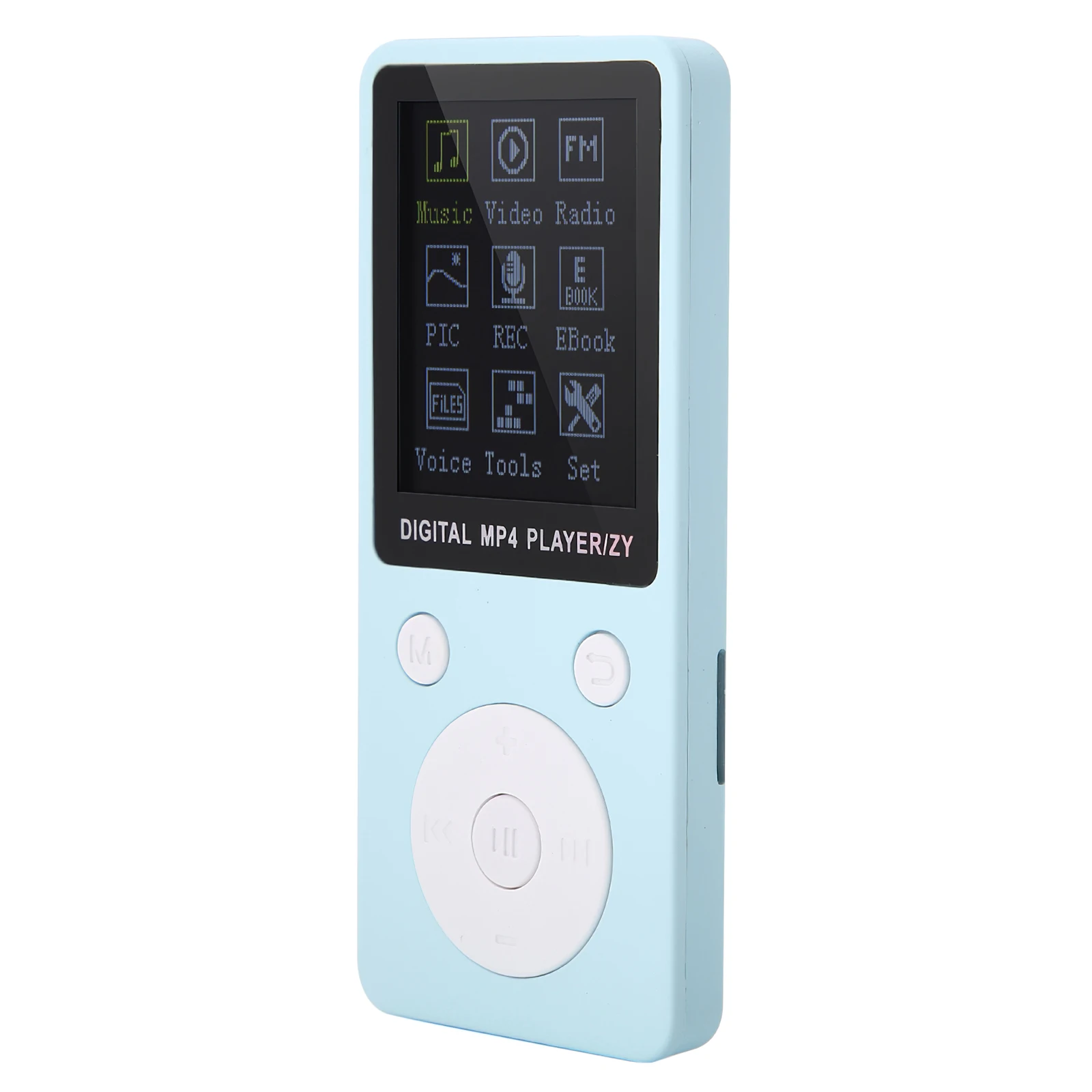 MP4 Player Portable Digital Screen Music Player with Earphones Supporting Music Video Radio Recording E-Book for Home Office