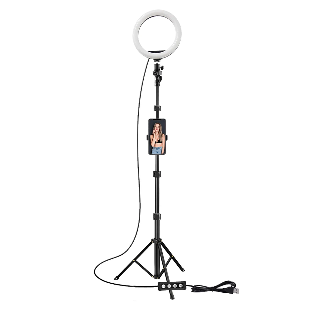 
FL001 cheap gift led ring mobile phones fill-in light rechargable portable rgb fill light for photography ring fill light 26 