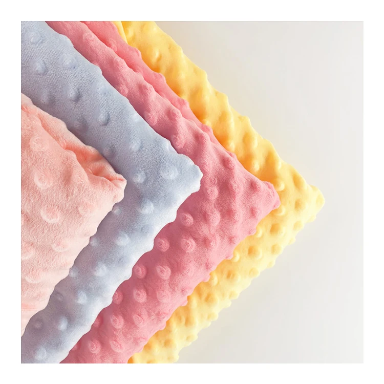 Новый горячий продукт 4 способа стрейч спандекс Minky ткань с точками для домашний текстиль Одеяло