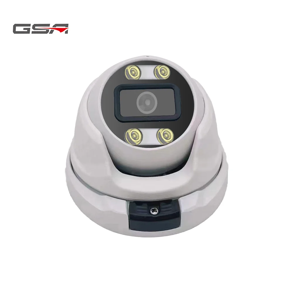 GSA AHD TVI Coaxial Audio 4in1 Security CCTV Camera HD Metal Dome IP66 Warm white light Full Color Camera