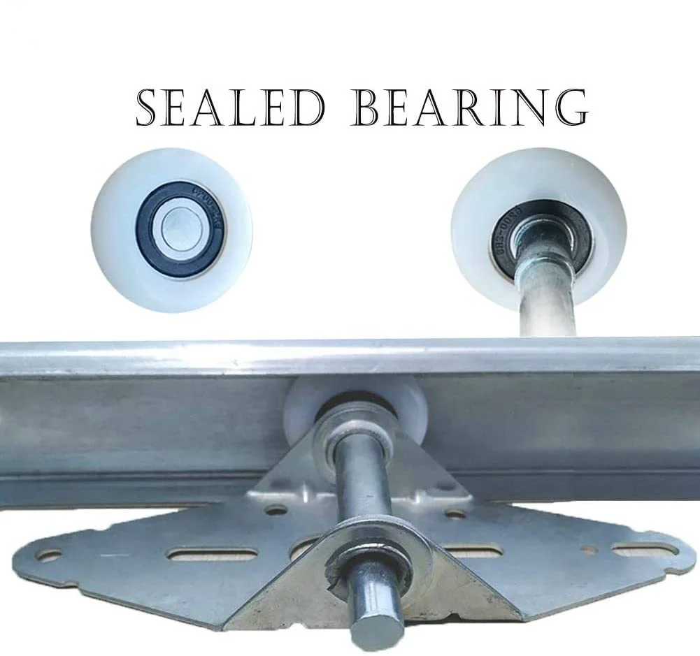 Ролики для гаражных ворот, 2 дюйма, нейлоновые, 13 шарикоподшипников, 4 дюйма, 12 шт. в черном цвете