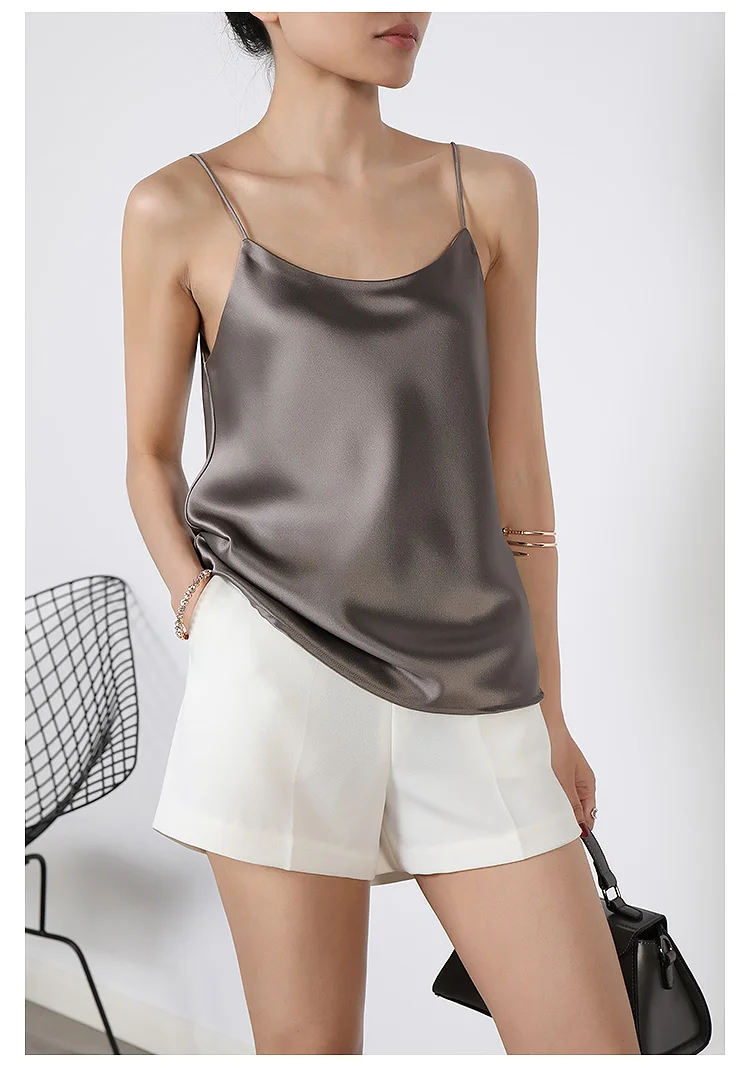 
OEM ODM Acetate Sexy Women Satin Camisole Top 