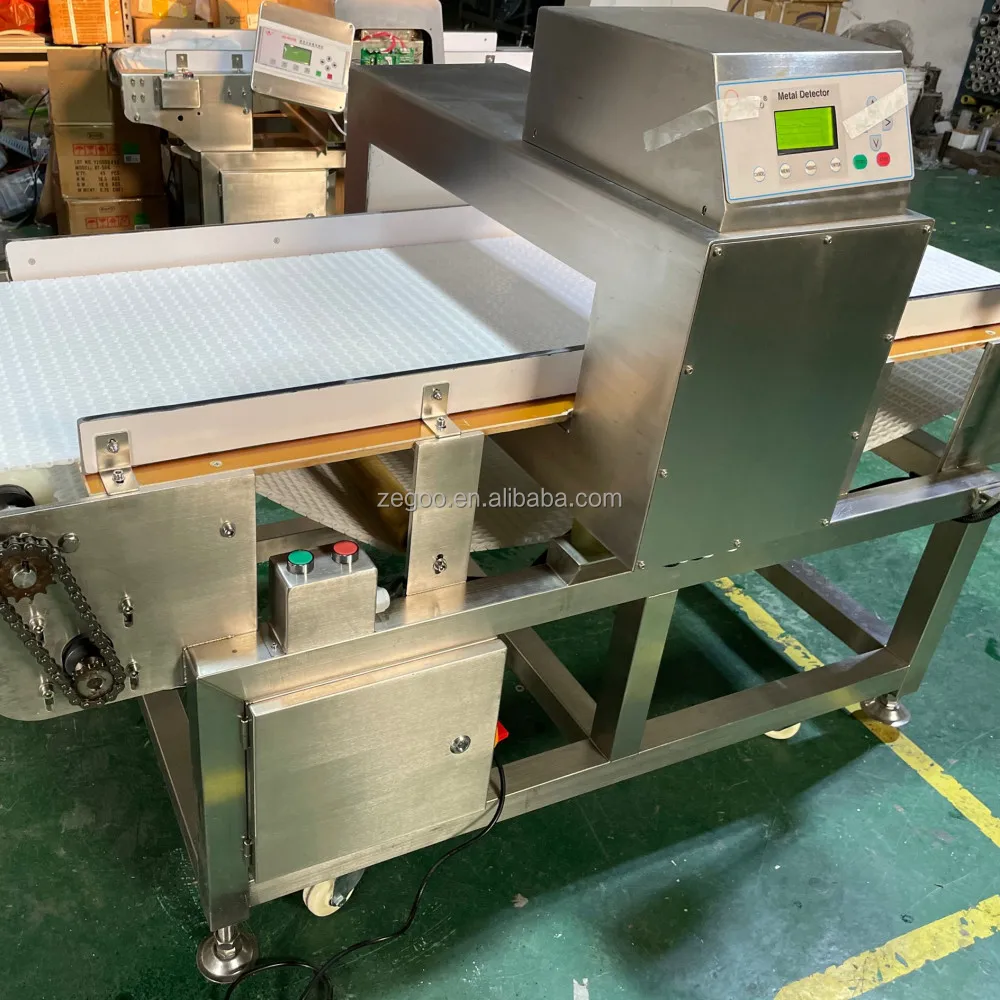 Modular tape belt water proof wash down metal detector for frozen fruits