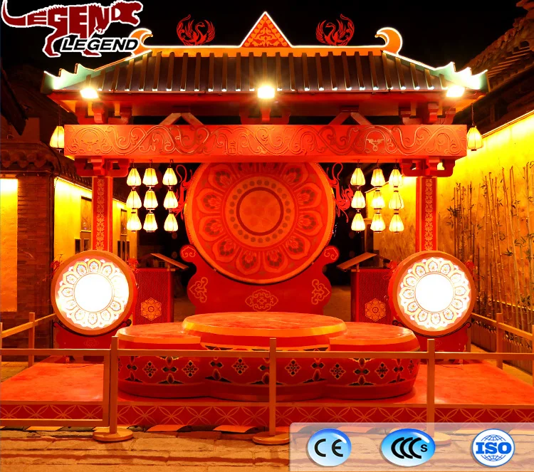 Colorful dimming lantern gongs and drums landscapes sculptures festivals carnival indoor and outdoor lantern exhibitions